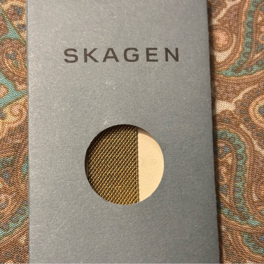 Skagen Watchband in Yellow Gold 💛 Steel Mesh Replacement Strap 16MM New In Box‎